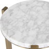 Pietra Carrara Marble Drink Table, Furniture by Uttermost, 10.62" width x 23" height x 10.12" depth thumbnail 5