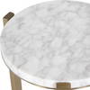 Pietra Carrara Marble Drink Table, Side & End Table by Uttermost, 10.62" width x 23" height x 10.12" depth thumbnail 5