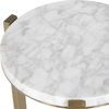 Pietra Carrara Marble Drink Table, Side & End Table by Uttermost, 10.62" width x 23" height x 10.12" depth thumbnail 5