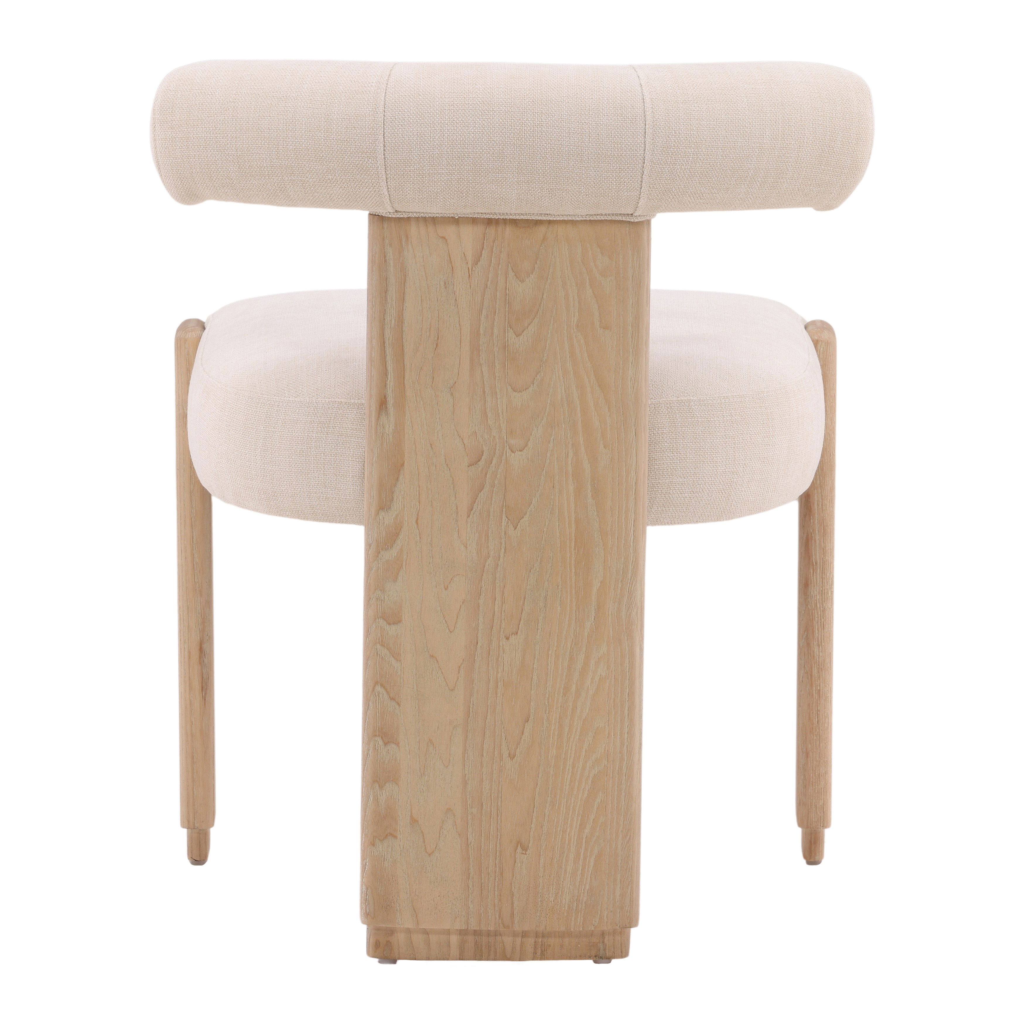 Gwyneth Dining Chair Cream, by Dovetail, 23" width x 29.5" height x 23.5" depth View 4