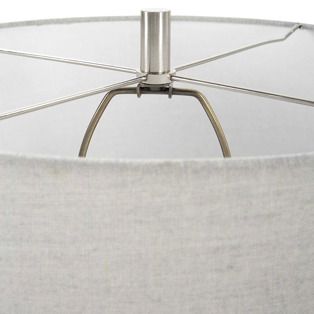Odawa White Farmhouse Table Lamp, by Uttermost, 1'5" width x 2'1.75" height x 1'5" depth View 7
