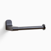 Online Designer Bathroom Mid-Century Contour Bath Hardware, Toilet Paper Holder, Matte Black