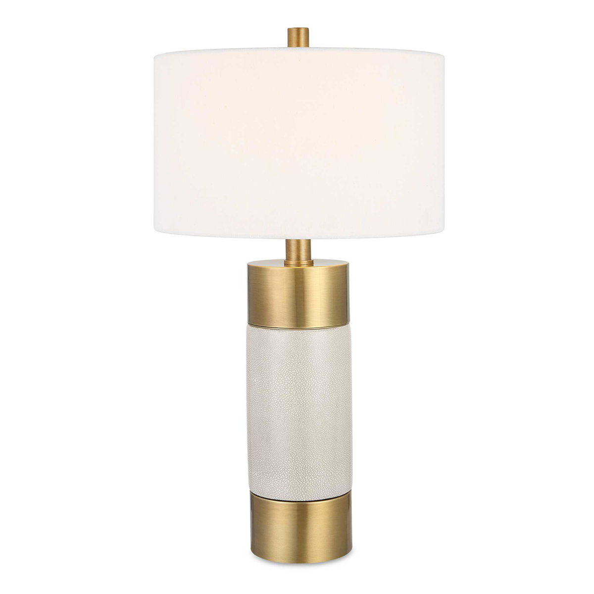 Adelia Ivory & Brass Table Lamp, by Uttermost, 1'5" width x 2'6.5" height x 1'5" depth View 1