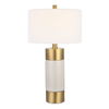 Adelia Ivory & Brass Table Lamp, by Uttermost, 17" width x 30.5" height x 17" depth thumbnail 1