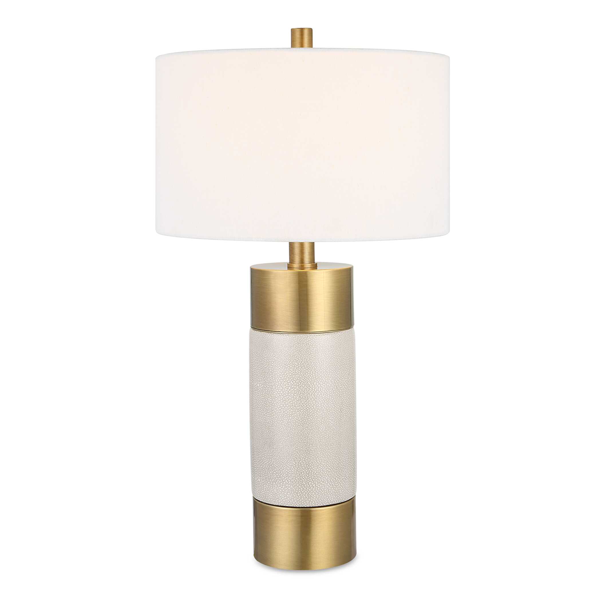 Adelia Ivory & Brass Table Lamp large image 