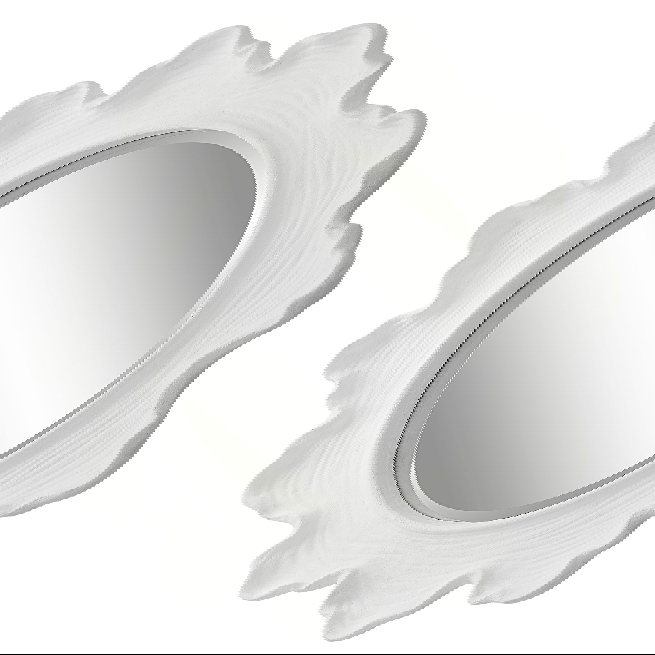 Sea Coral White Round Mirror large image 