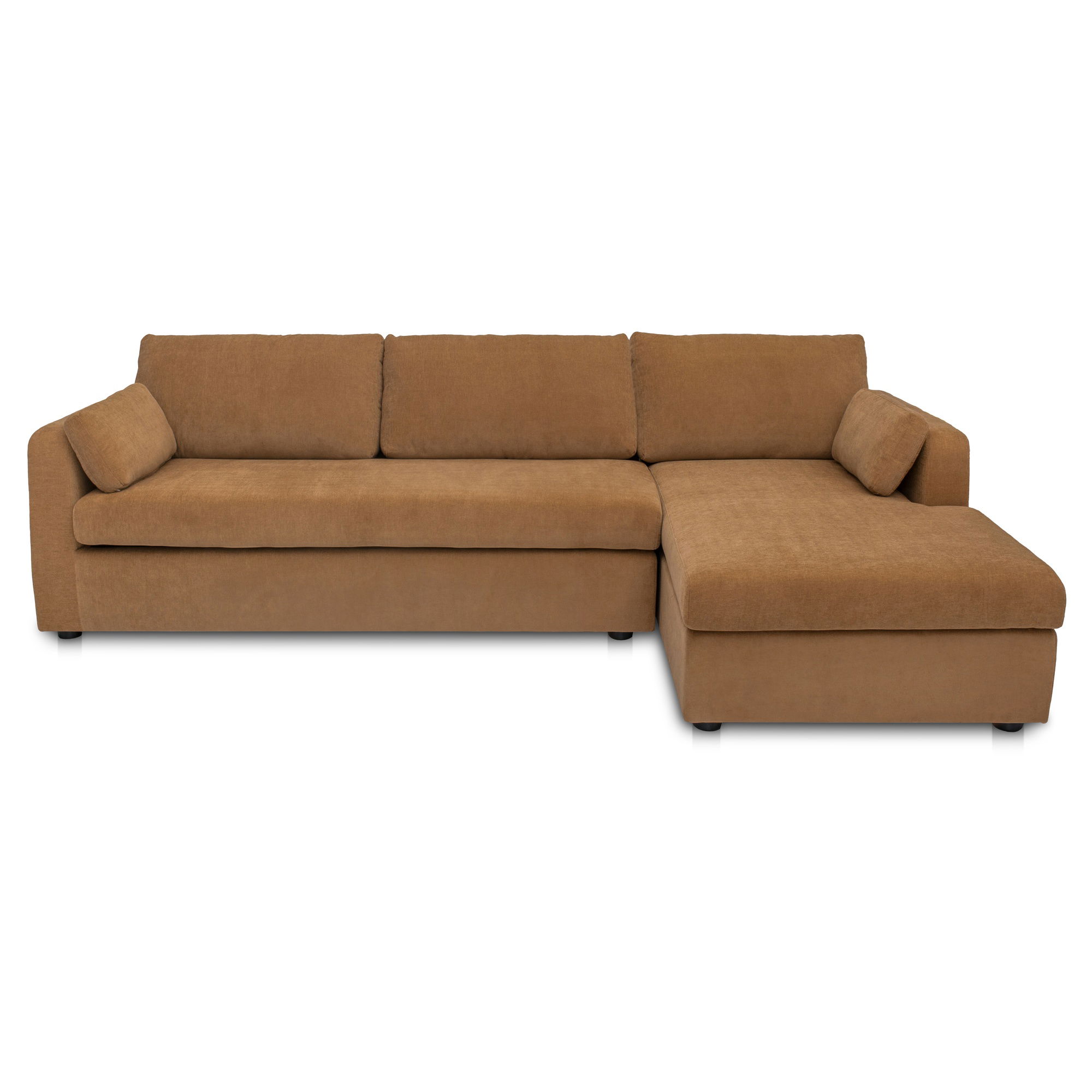 Burrow Sleeper Sectional With Storage Chaise Ginger Right, Sectional Sofa by Moe's Home, 115.75" width x 32.68" height x 61" depth View 1