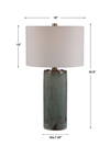 Callais Crackled Aqua Table Lamp, by Uttermost, 18" width x 32.5" height x 18" depth thumbnail 3