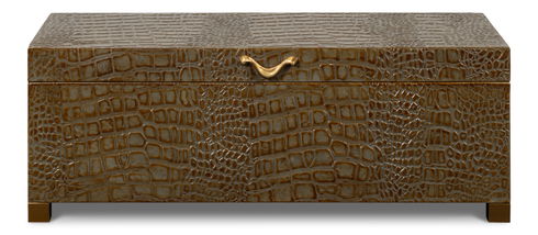 Lyle Leather Box  Antique Green