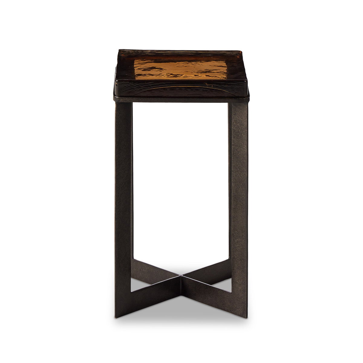 Lennie Cast Glass End Table, Side & End Table by Four Hands, 12.5" width x 22" height x 12.5" depth View 3