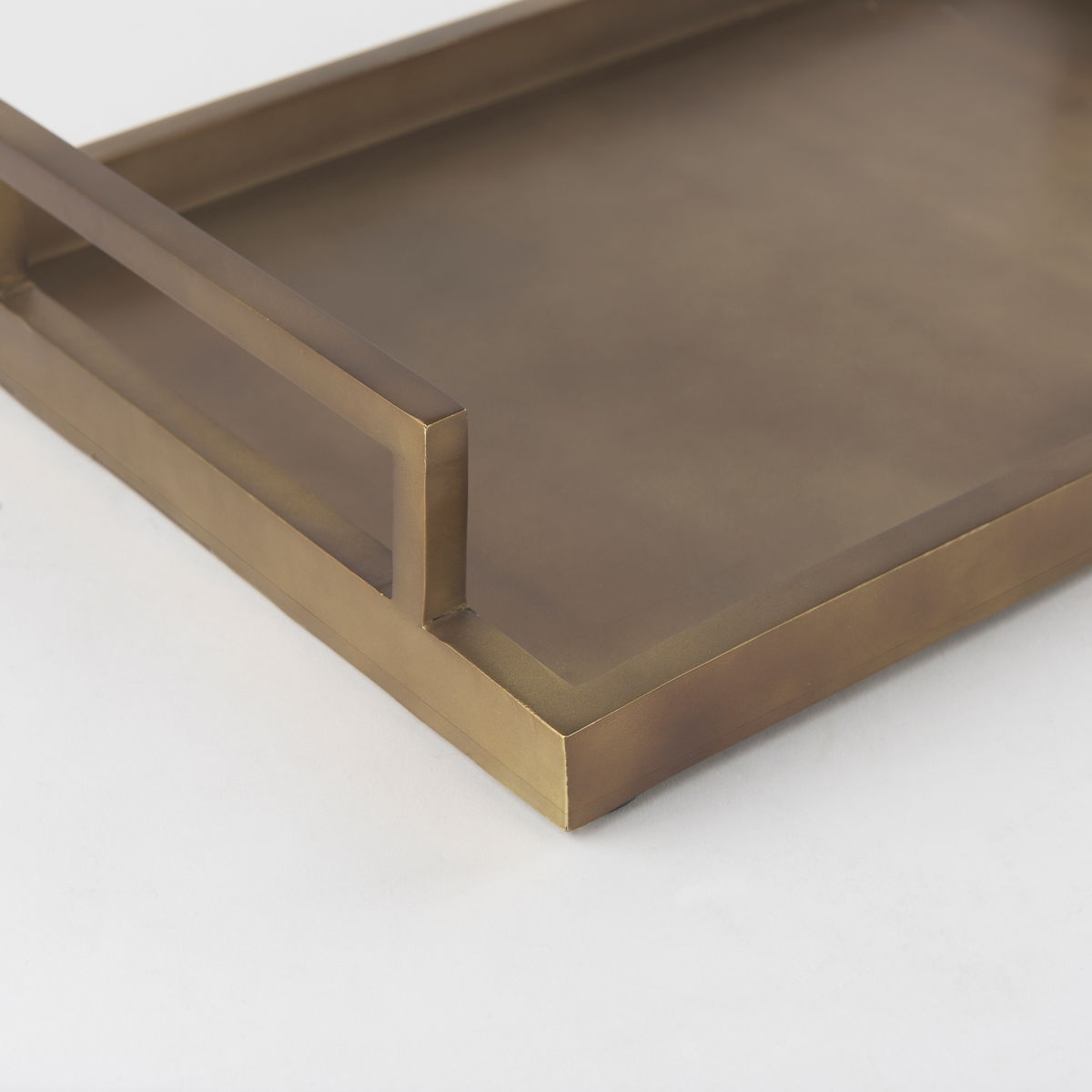 Shay Aluminium Tray - Medium, Decorative Tray by Mercana, 17" length x 12" width x 3" height View 11