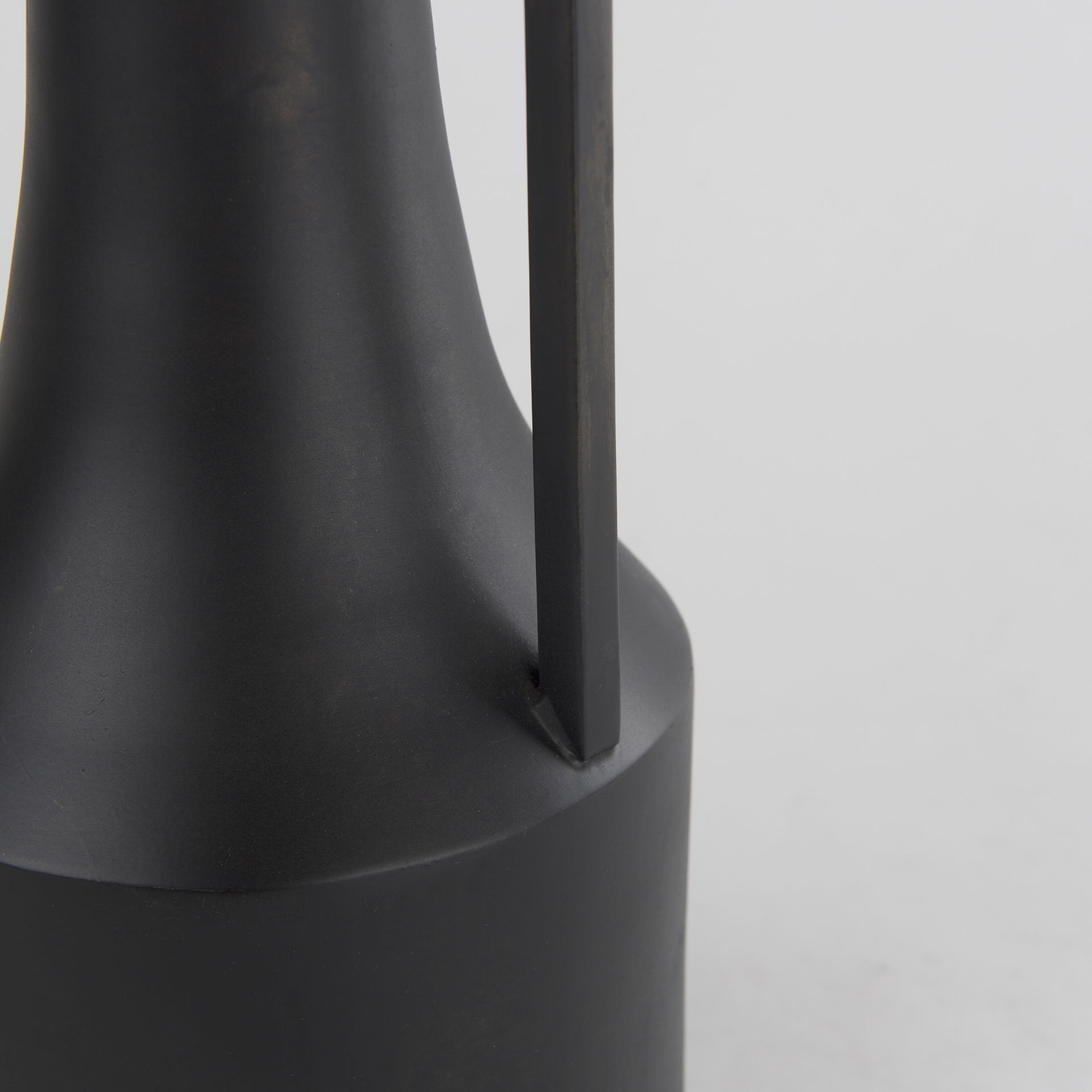 Aubrey Small 14.0H Black Iron Flower Vase, Decorative Jar by Mercana, 5.5" length x 5.5" width x 14" height View 9