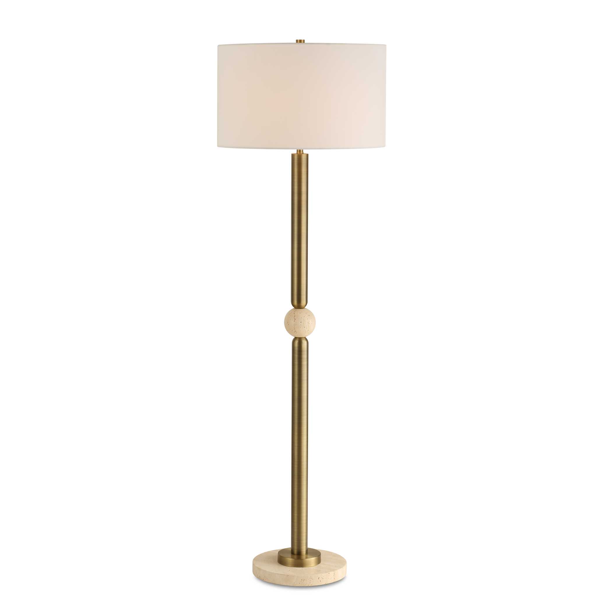 Hudson Gold Floor Lamp, by Uttermost, 19" width x 61.5" height x 19" depth View 1