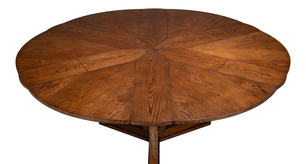 Casual Jupe Dining Table Palladio  Med, by Sarreid, 4'7" length x 4'7" width x 2'6" height View 3