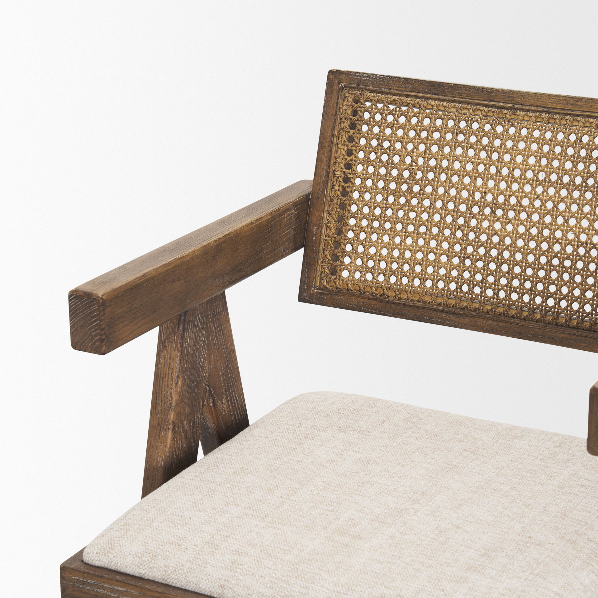 Indie Medium Brown with Cane Counter Stool large image 