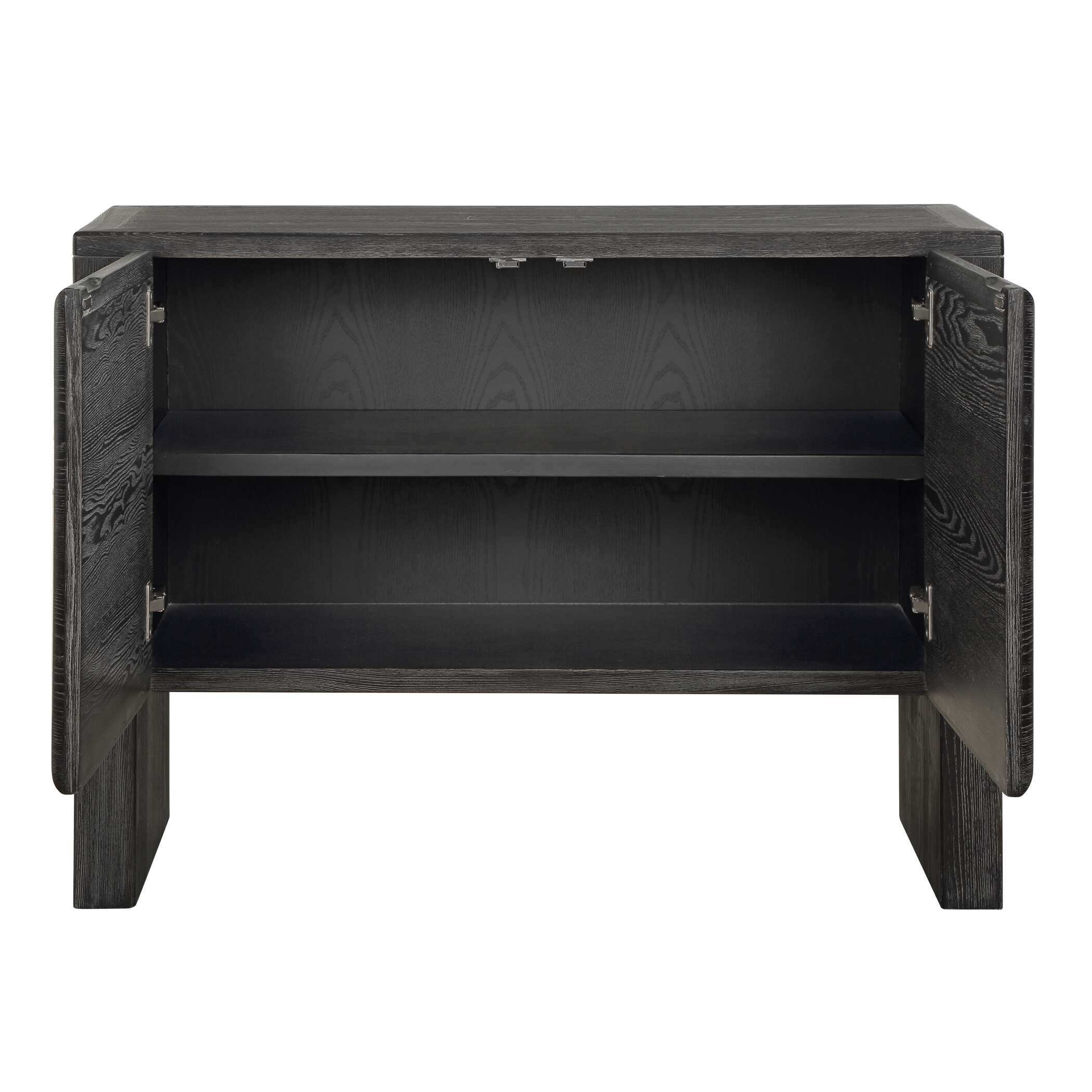 Bierk Dark Stain 2 Door Cabinet, Furniture by Uttermost, 43.62" width x 32.15" height x 17.25" depth View 7