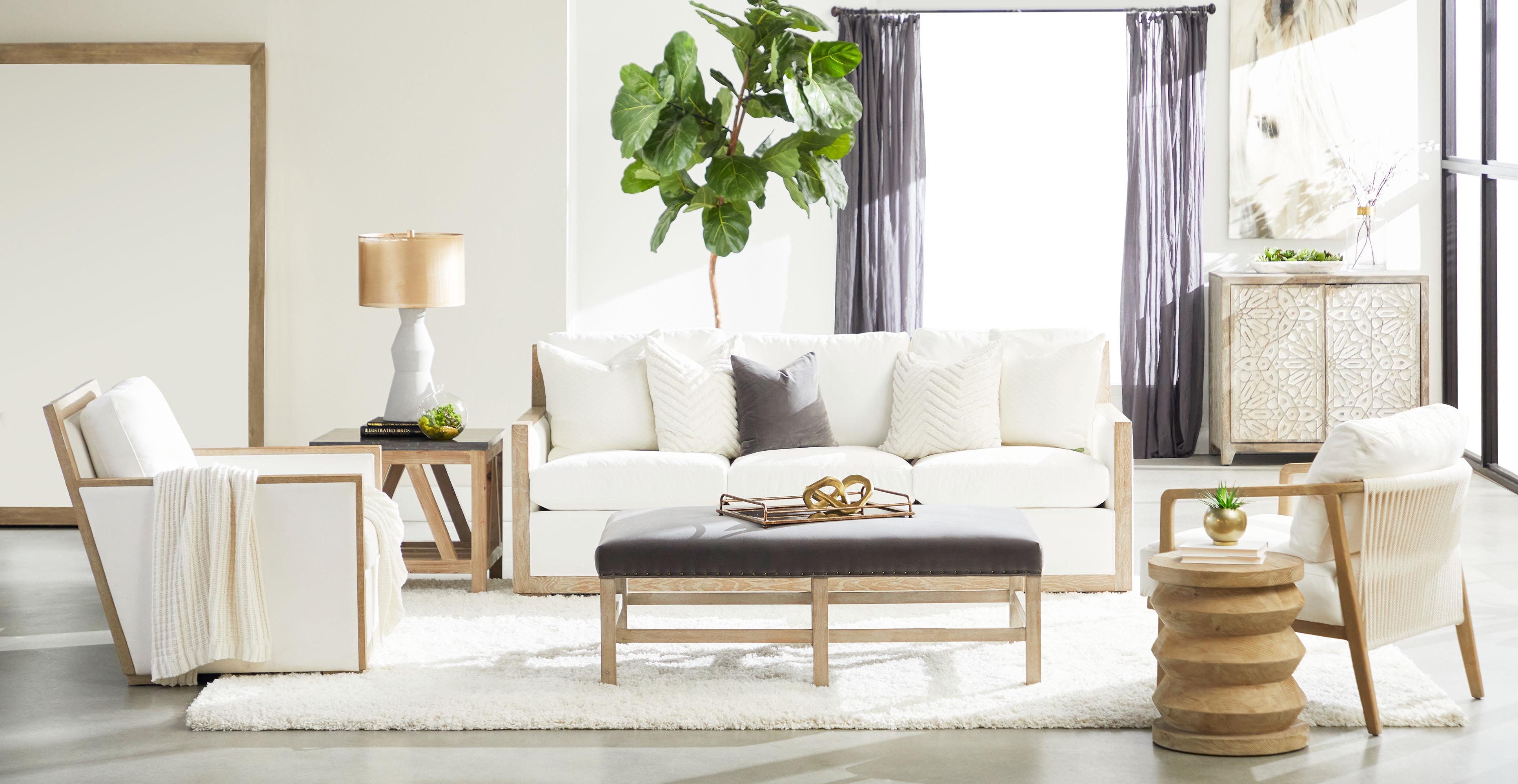 Manhattan 85' Wood Trim Sofa Manhattan 85' Wood Trim Sofa large image
