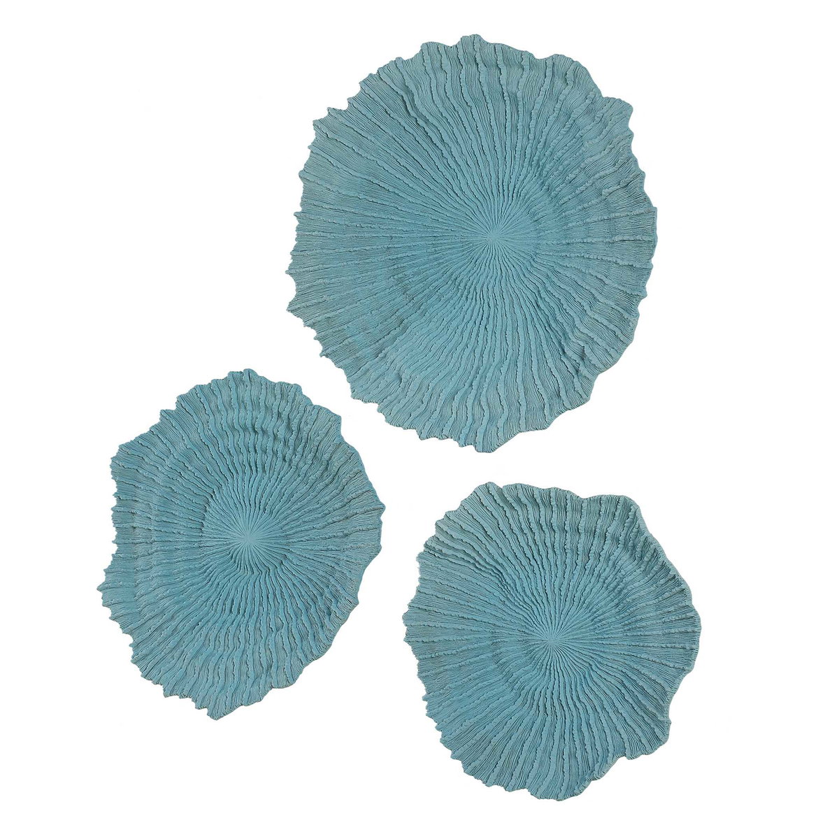 Ocean Gems Blue Wall Decor Set/3, Art by Uttermost, 22" width x 20.87" height x 3.94" depth View 5