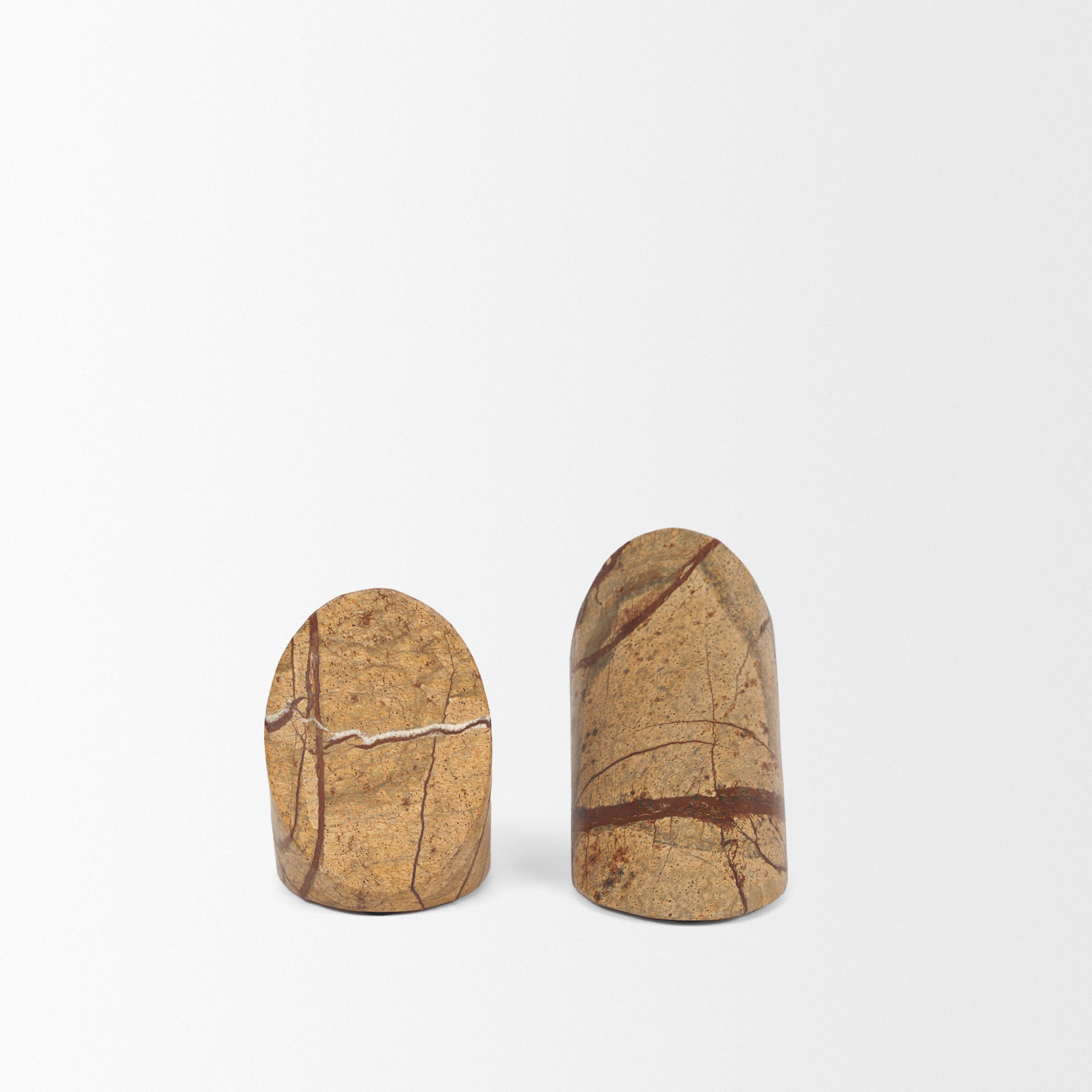 Rahima Brown Forest Marble Angled Bookends, by Mercana, 10.23" length x 3.15" width x 4.75" height View 5