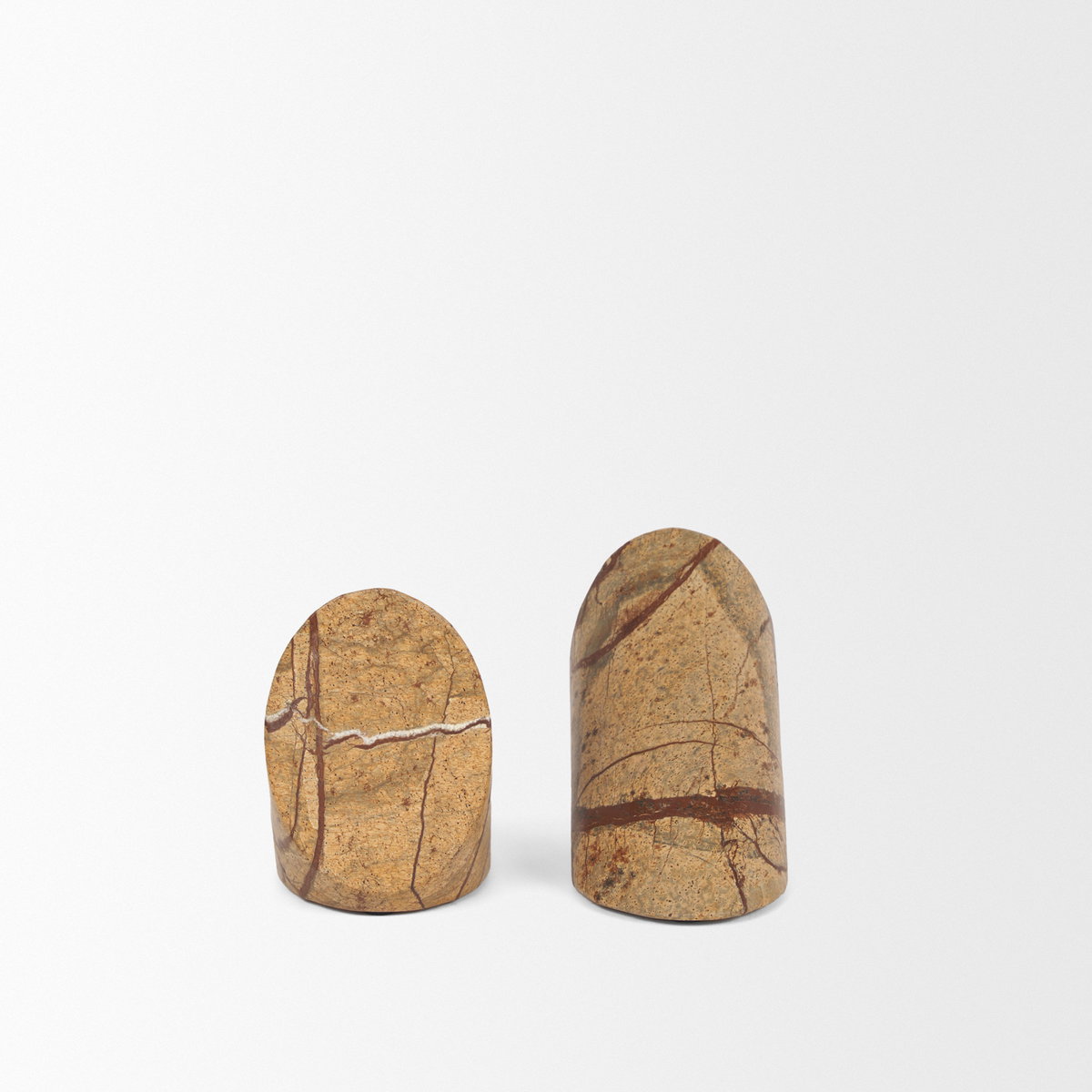 Rahima Brown Forest Marble Angled Bookends, by Mercana, 10.23" length x 3.15" width x 4.75" height View 5