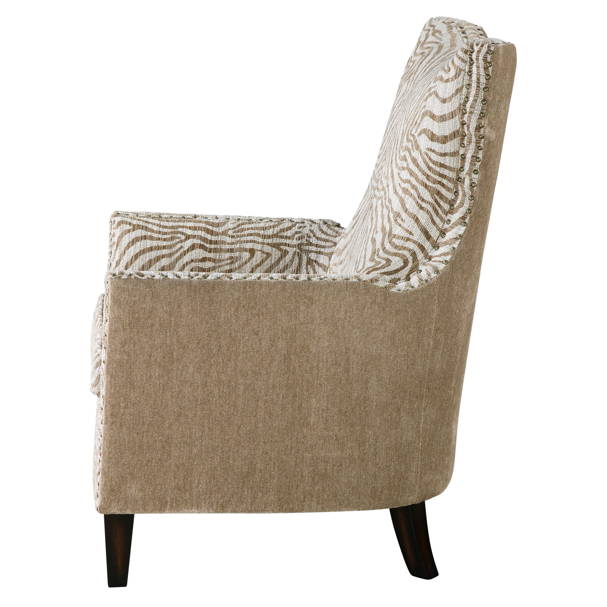 Kiango Animal Pattern Armchair, Furniture by Uttermost, 30.5" width x 42.5" height x 33" depth View 4