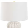 Wrenley Ridged White Table Lamp, by Uttermost, 17" width x 27.5" height x 17" depth thumbnail 6
