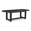 Glenn Oval Dining Table Dark Brown thumbnail 1