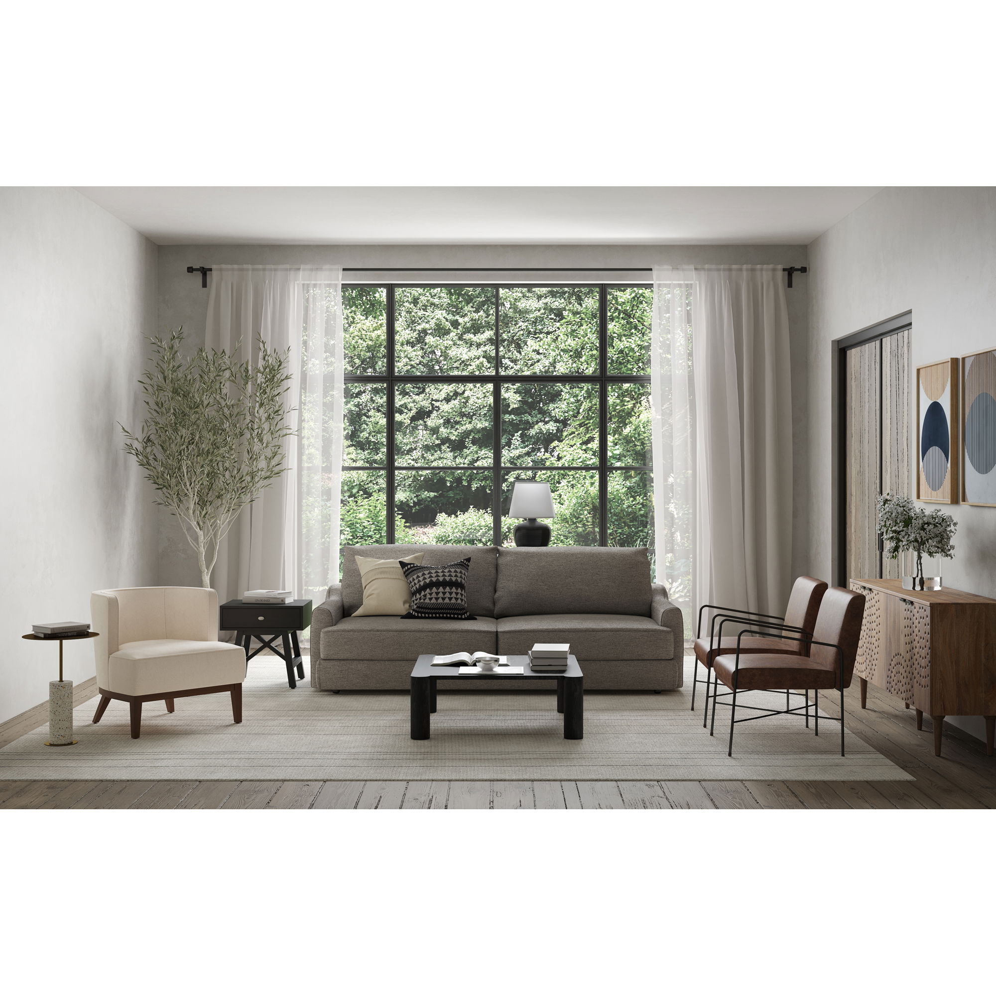 Dagwood Leather Armchair large image 