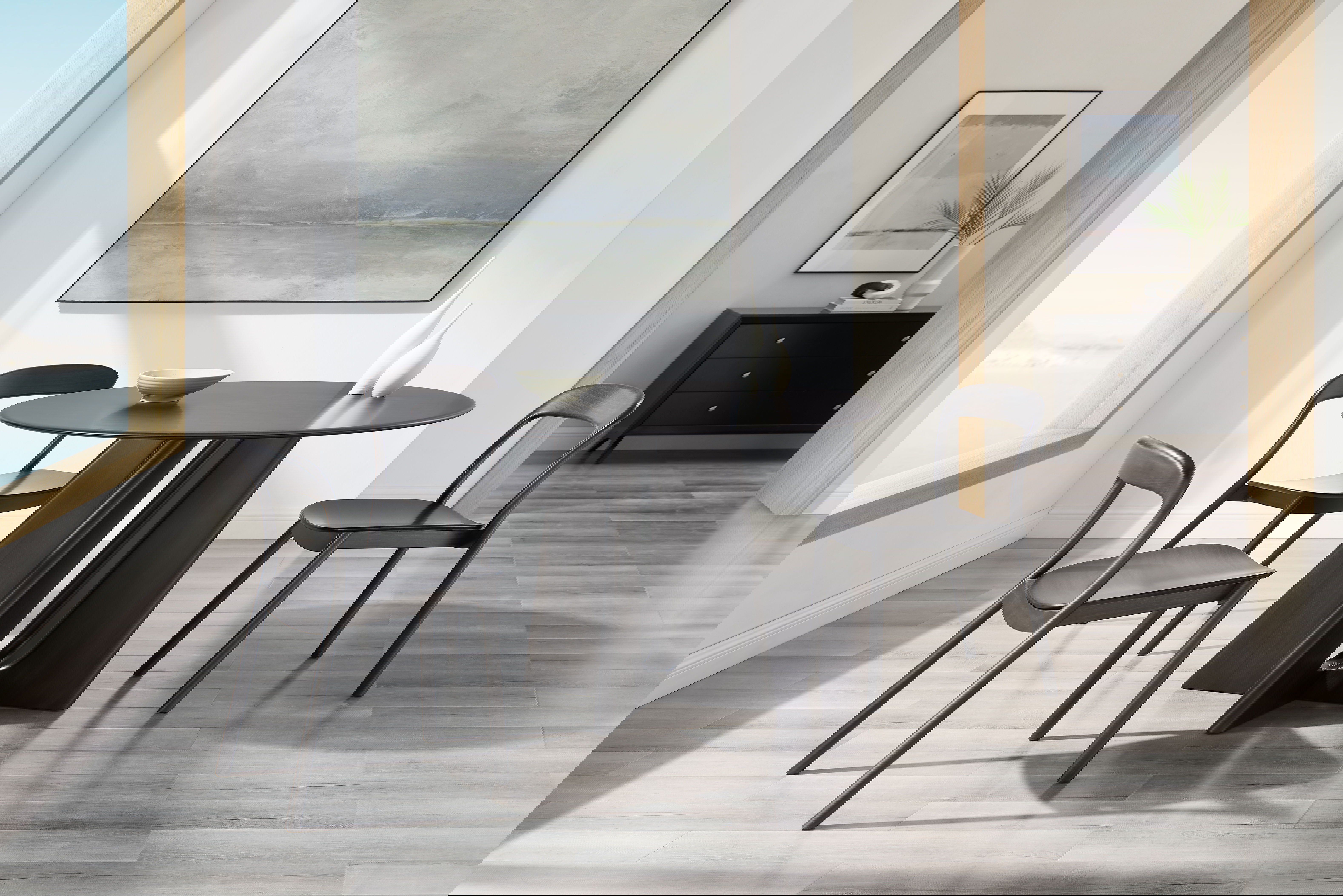 Luna 48â€ Round Table, Caviar, Dining Table by Greenington, 48" length x 48" width x 29.92" height View 11