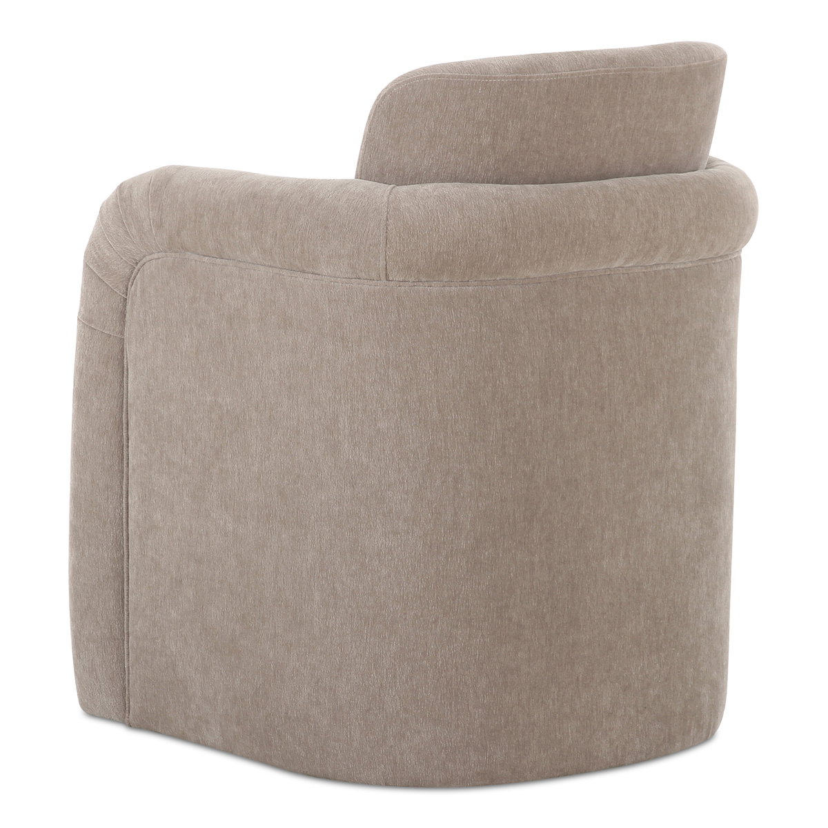 Mesto Rolling Dining Chair Taupe, by Moe's Home, 26" width x 32.5" height x 25.6" depth View 5