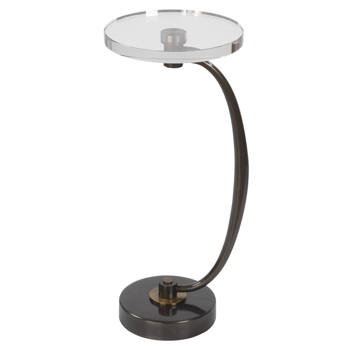 Waveney Bronze Drink Table, Side & End Table by Uttermost, 11.5" width x 24" height x 11.5" depth View 1