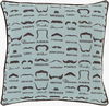 Wax that Stache Accent Pillow, Decorative Pillow by Surya, 20" length x 20" width thumbnail