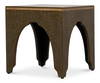 Croco Embossed Leather Stool  Ant. Green, by Sarreid, 1'6" length x 1'6" width x 10" height thumbnail 4