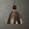 Adastra 1 Light Antique Brass Pendant, Ceiling Light by Uttermost, 14" height x 11.75" diameter thumbnail 2