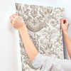 Avian Fountain Toile Mink Wallpaper, by York Wall, 27' length x 2'3" width x 0.02" depth thumbnail 6