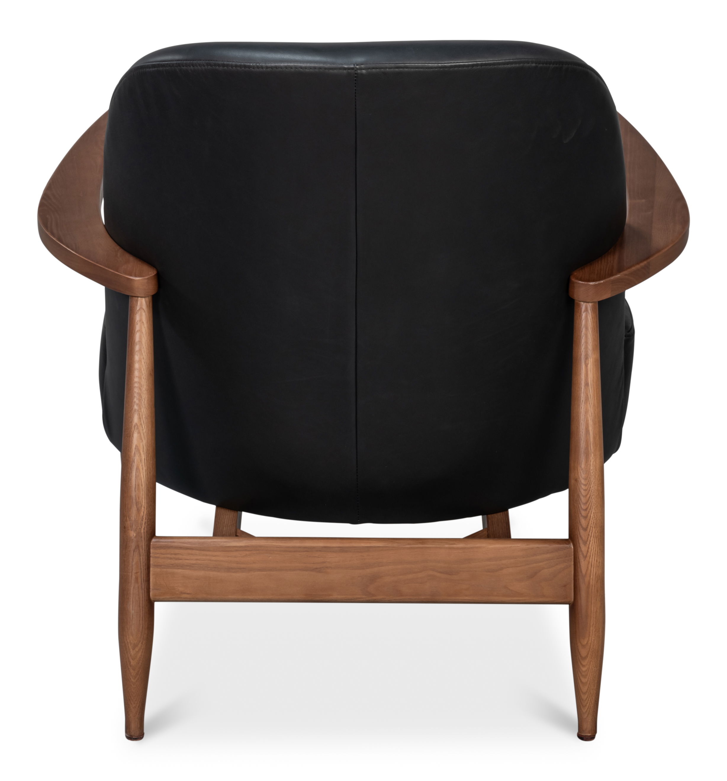 Pindar Armchair, Onyx Black Leather, Seating by Sarreid, 30" length x 31" width x 30" height View 10