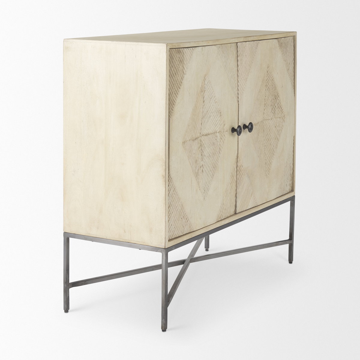 Hogarth  2 Door Blonde Wood Accent Cabinet, Cabinets & Chest by Mercana, 36" length x 16" width x 34" height View 7