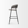 Carolyn Backless 39.8in Seat Bar Stool | Gray Fabric with Stool, Counter & Bar Stool by Mercana, 19.25" length x 20.4" width x 39.75" height thumbnail 4