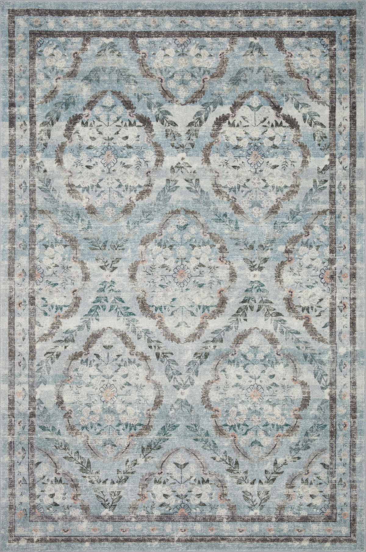 Rifle Paper Co. x Loloi Courtyard Rug, 7'6" length x 9'6" width View 1