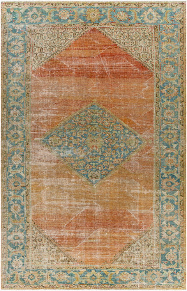 Antique One of a Kind Handmade Rug, by Surya, 11'11" length x 7'11" width