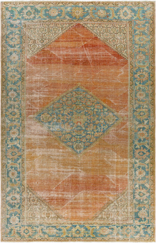 Antique One of a Kind Handmade Rug, by Surya, 11'11" length x 7'11" width