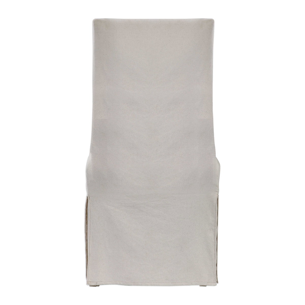 Coley White Linen Armless Chair, Accent Chair by Uttermost, 23" width x 39.5" height x 25" depth View 5