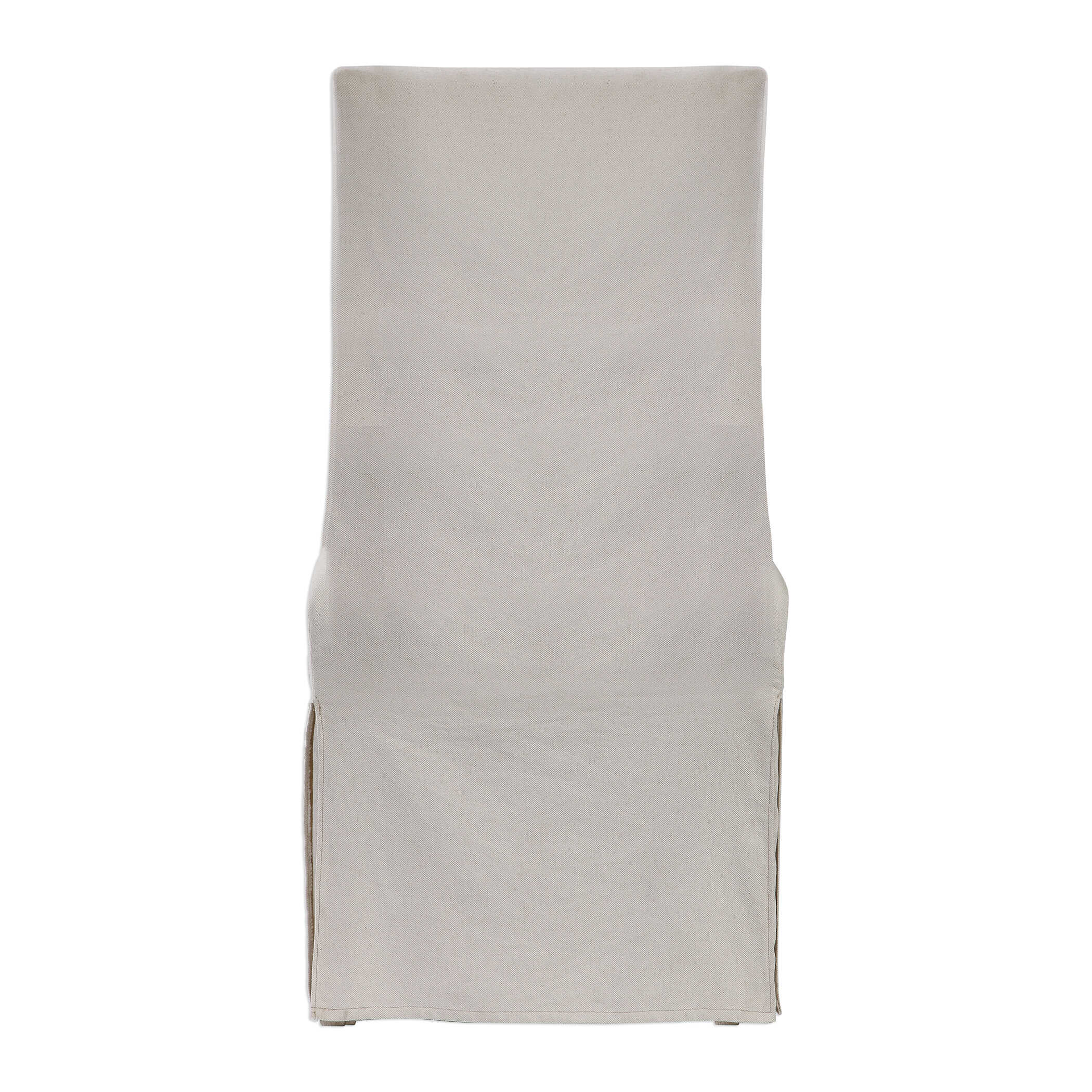 Coley White Linen Armless Chair large image 
