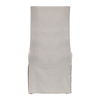Coley White Linen Armless Chair thumbnail 4