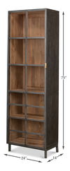 A Gem Of A Handle Display Cabinet, Left, Shelving & Bookcase by Sarreid, 24" length x 14" width x 75" height thumbnail 17