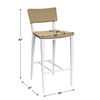 Calbas White Outdoor Bar Stool, Furniture by Uttermost, 19.75" width x 42.25" height x 22.6" depth thumbnail 3