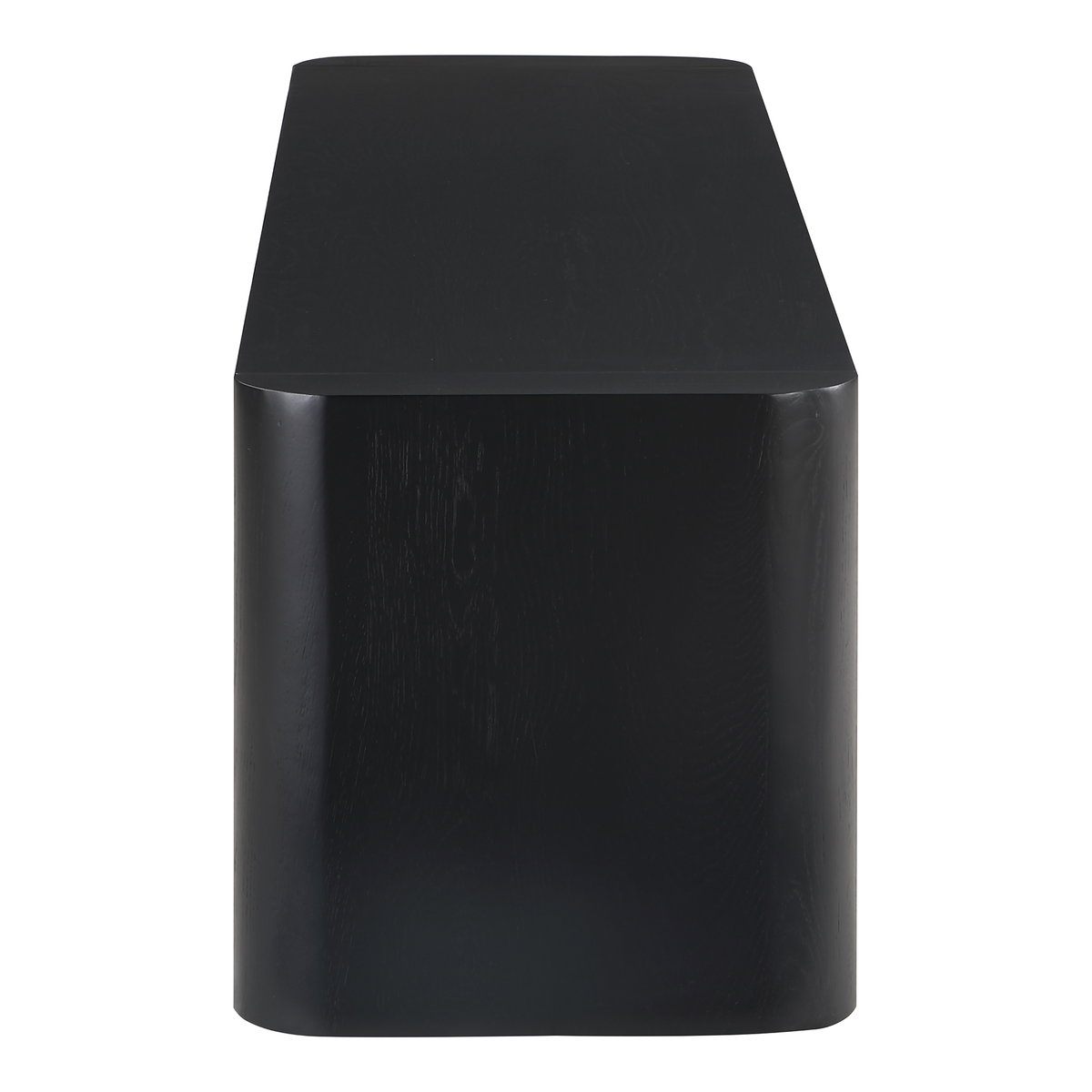 Post Small Dining Bench Black, Benche by Moe's Home, 62" width x 17" height x 16" depth View 3
