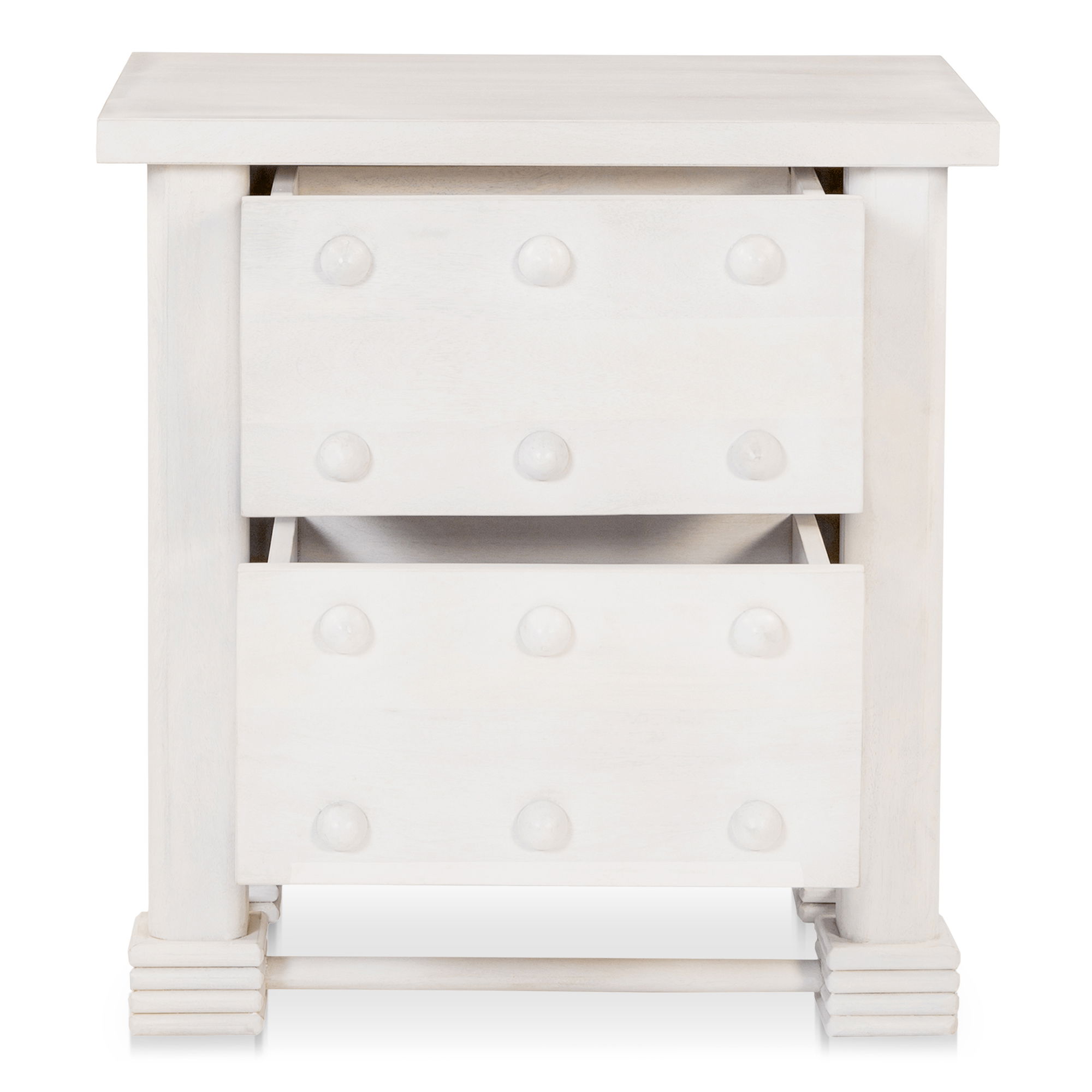 Clement Nightstand Whitewashed, by Moe's Home, 28" width x 30" height x 19" depth View 4