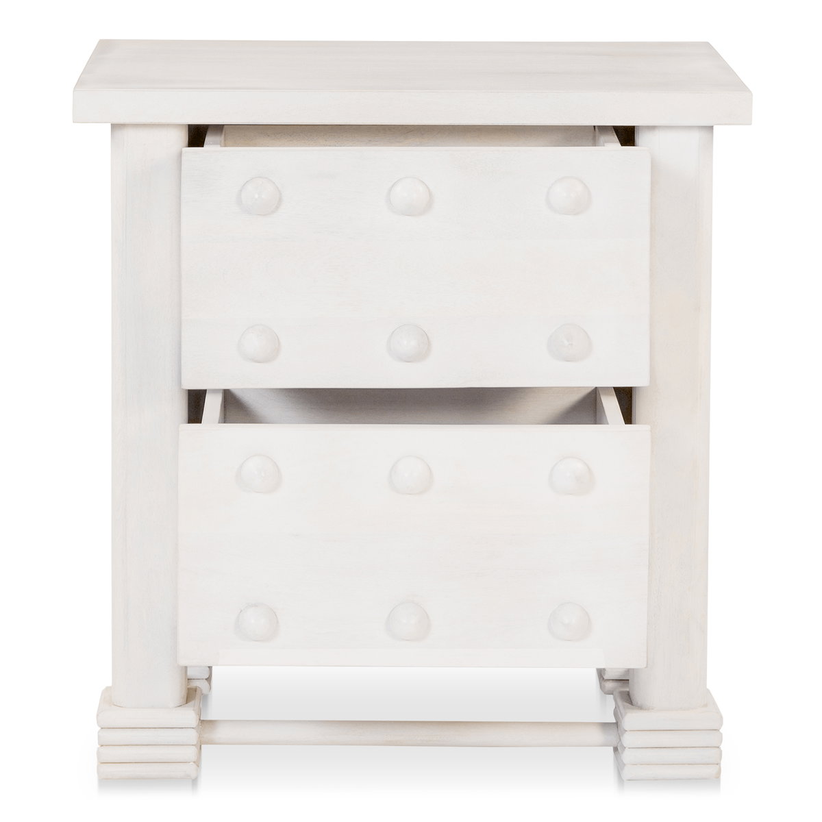 Clement Nightstand Whitewashed, by Moe's Home, 28" width x 30" height x 19" depth View 4