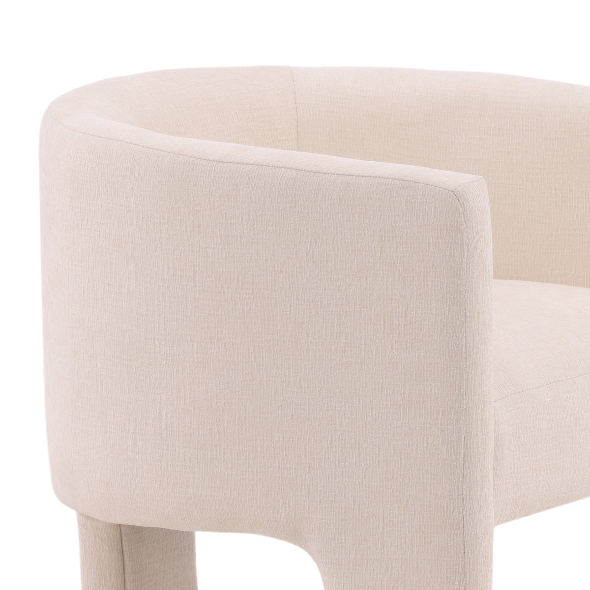 Olimpia Dining Chair Cream, by Dovetail, 24" width x 28" height x 22.75" depth View 6